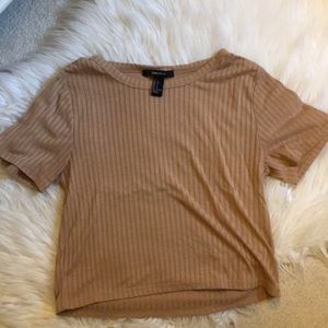 Nude T-shirt crop top